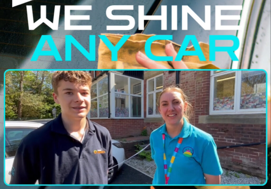 We recently had the pleasure of meeting Jacs and his support worker, Helen, at the exciting pre-launch event of We Shine Any Car — the new social enterprise born from the Genuine Futures Taste of Enterprise program at Aurora Woodlands School in Darwen. What an inspiring day it was!