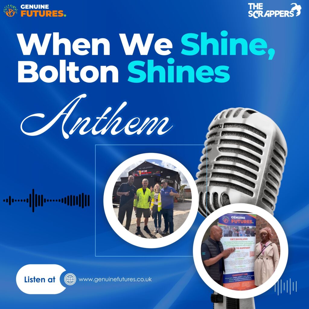 “When We Shine, Bolton Shines” is more than a song — it’s a celebration of hope, unity, and transformation led by the young people of Genuine Futures CIC.