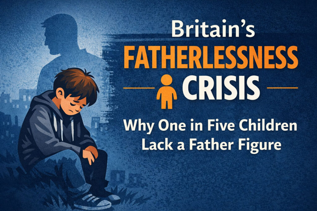 Britain is facing a growing epidemic of fatherlessness. With 2.5 million children living without a father figure, we explore the causes, consequences, and what must change.

Fatherlessness in the UK, absent fathers Britain, children without fathers UK, family breakdown Britain, youth outcomes father absence, social impact of fatherlessness, boys without role models UK