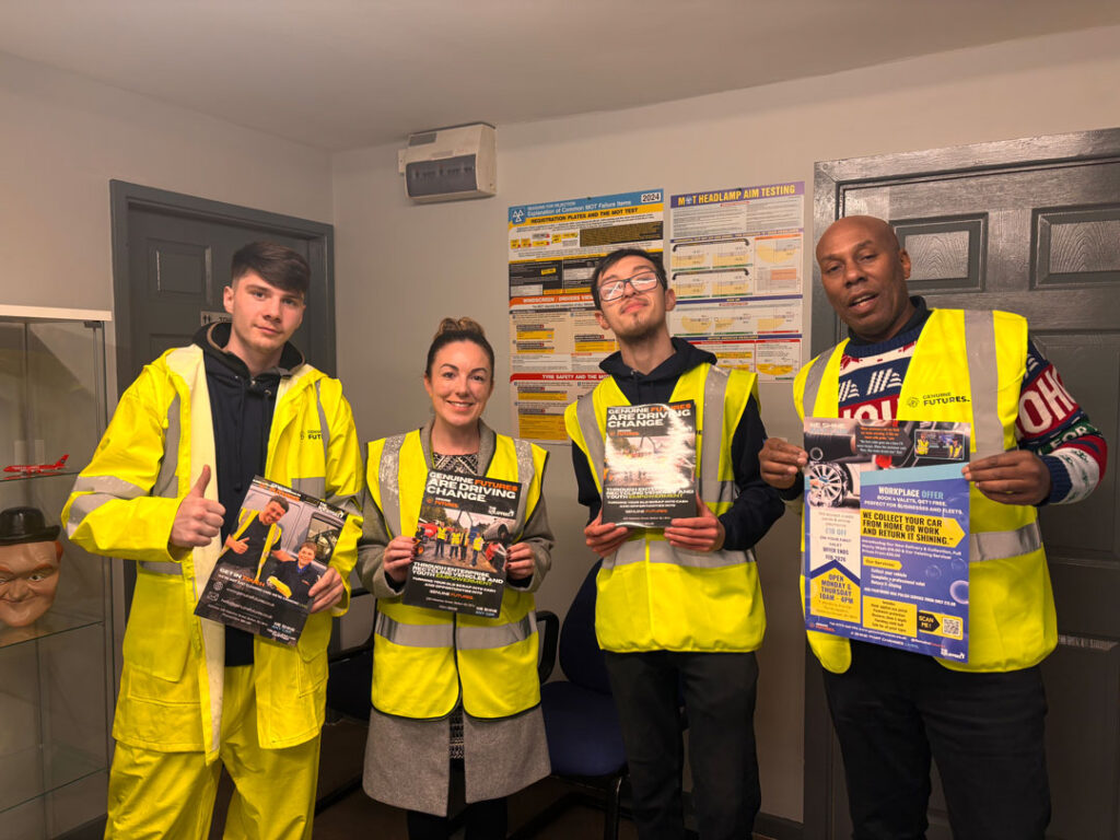 Young people at the Genuine Futures Youth Enterprise Hub showcased confidence, skills, and real-world pathways during a visit from a Greater Manchester education partner.