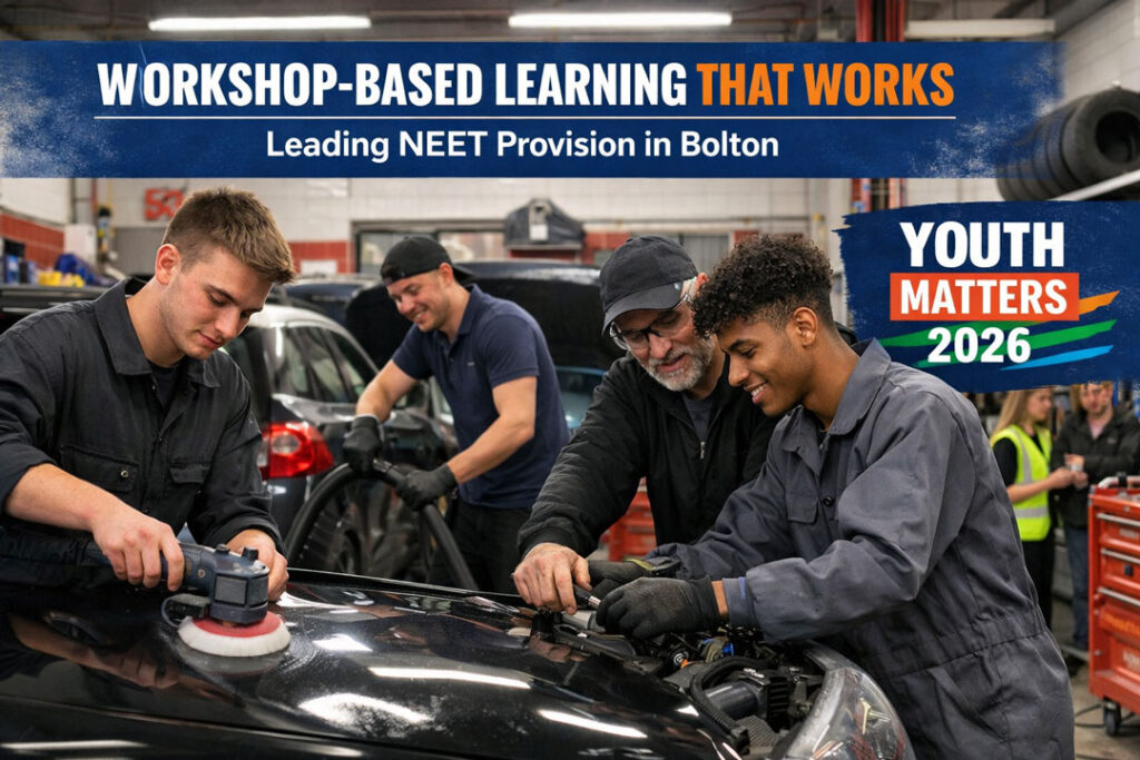 Discover how Genuine Futures is leading NEET provision in Bolton through workshop-based learning, vehicle skills training and the Boss Your Future programme.