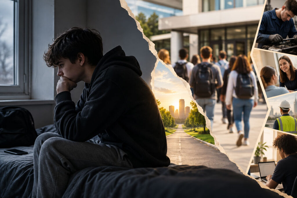 Thousands of 16 and 17-year-olds may be hidden from official NEET figures despite barely attending college. Genuine Futures asks why we wait until young people reach crisis before creating another pathway.